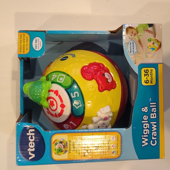 VTech Wiggle and Crawl Ball With Animal Friends Encourages Motor Skills - Picture 4 of 6